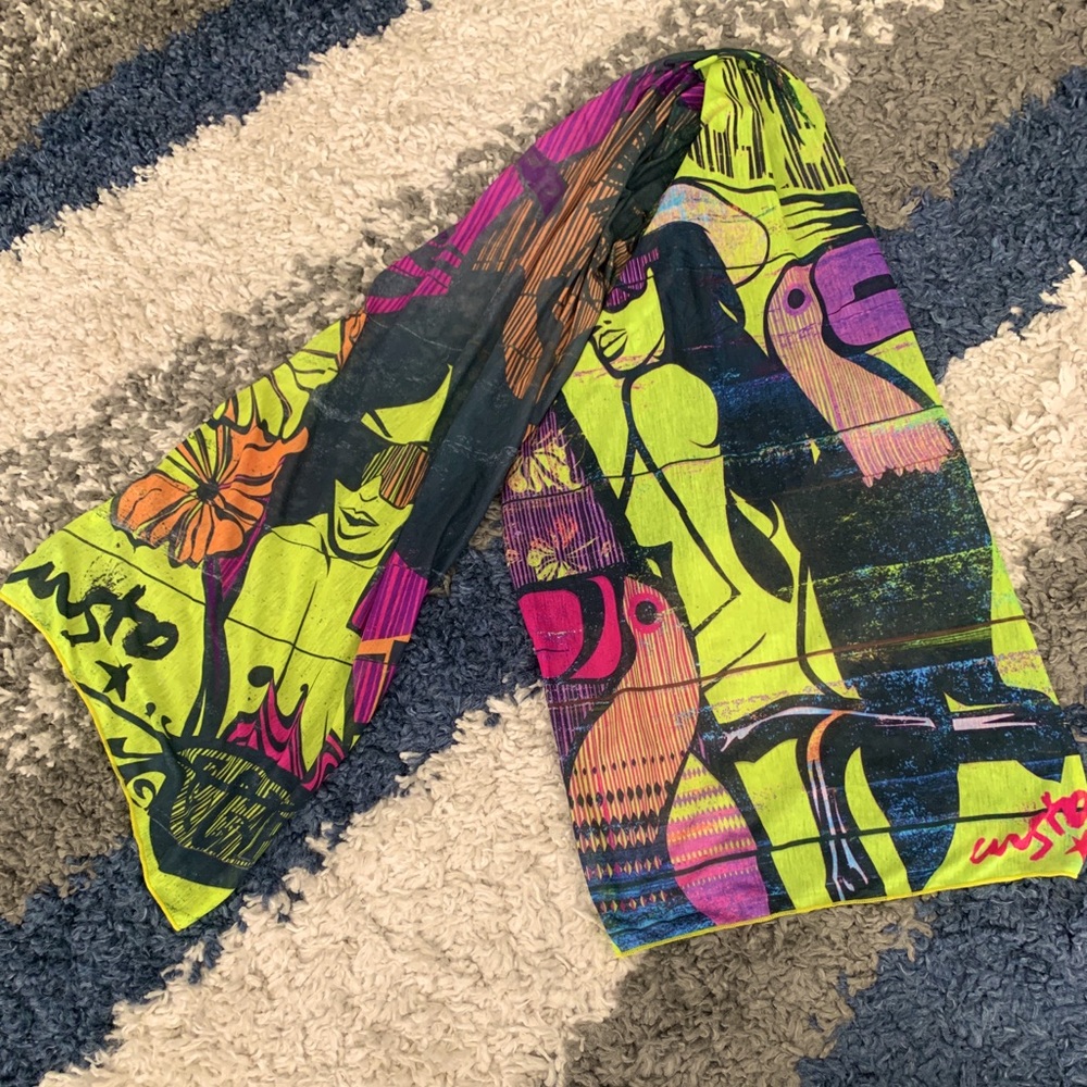 Custo Barcelona Graphic Print Scarf
